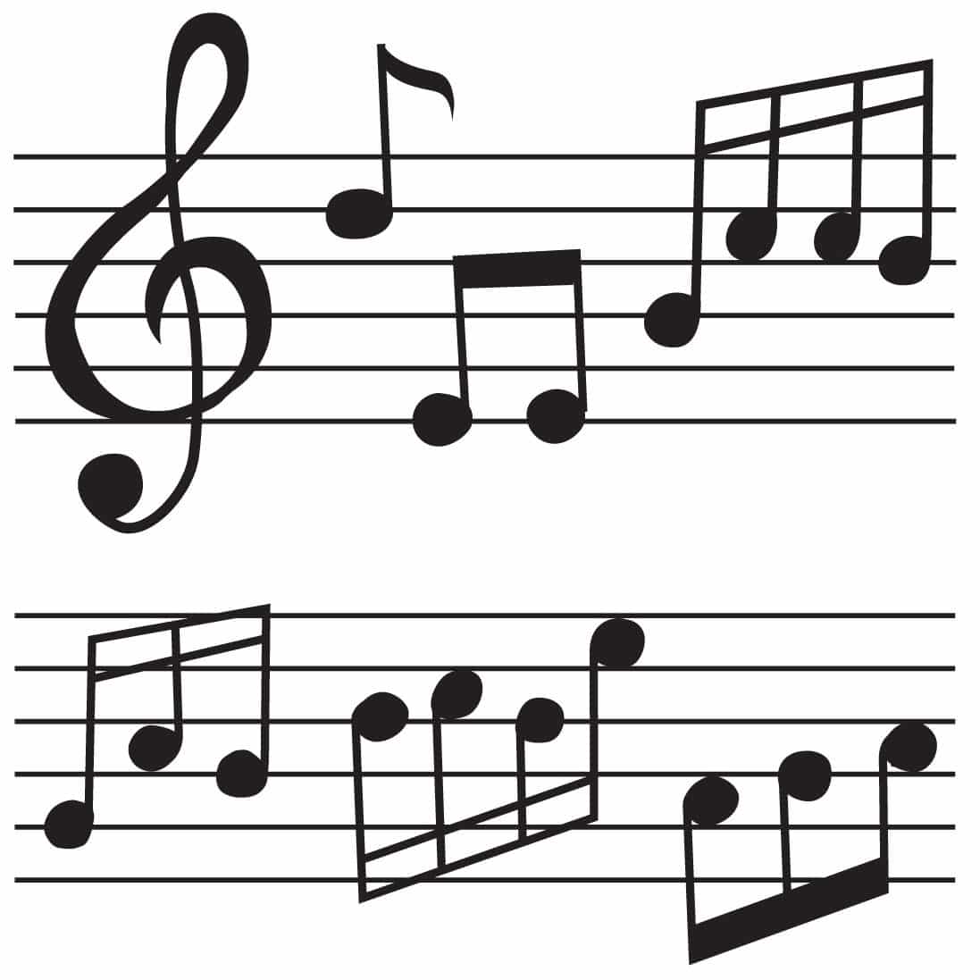 colorful music notes